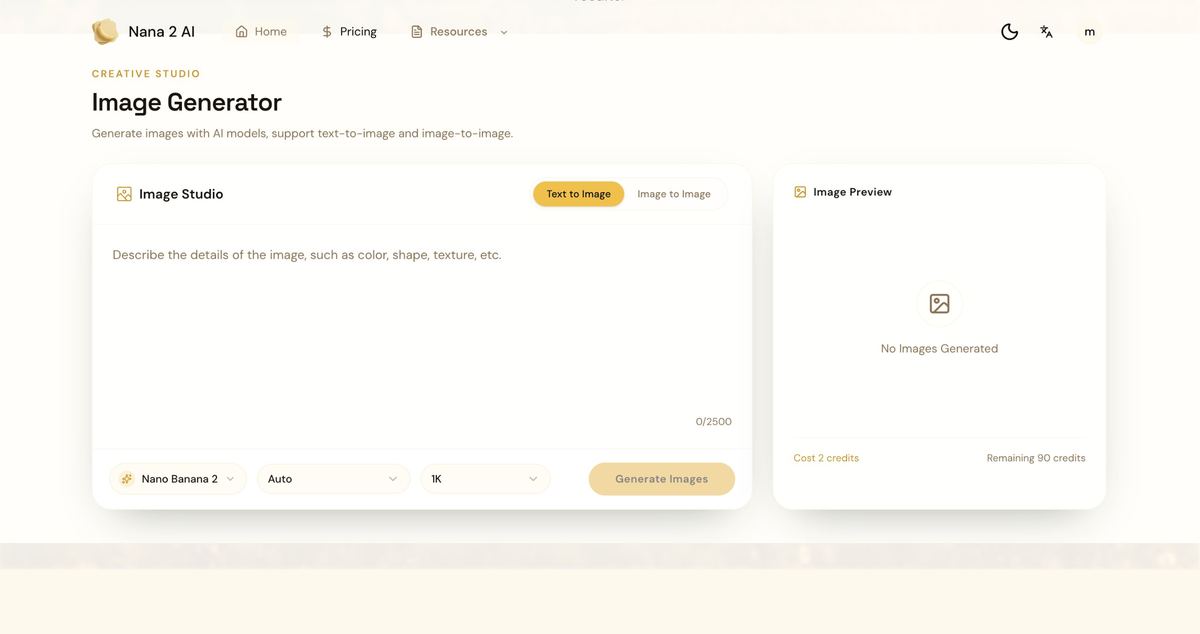 Nana Banana 2 AI screenshot