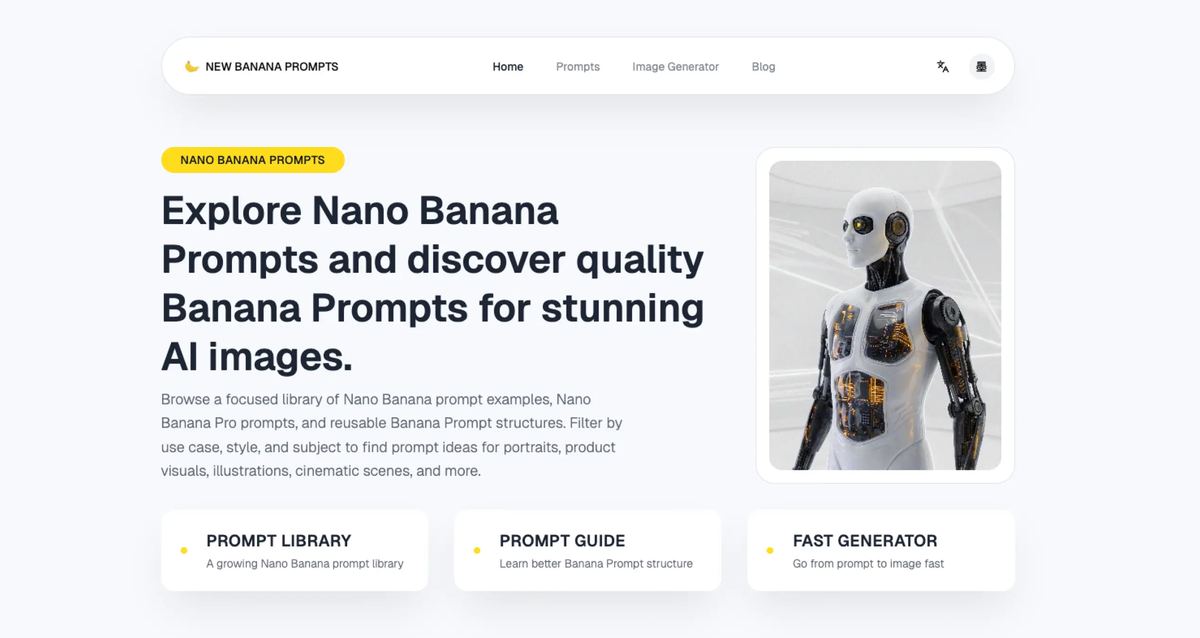 Nano Banana Prompts screenshot