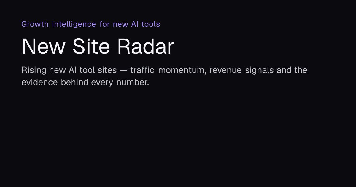 New Site Radar screenshot