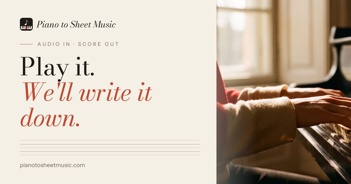 Piano to Sheet Music screenshot