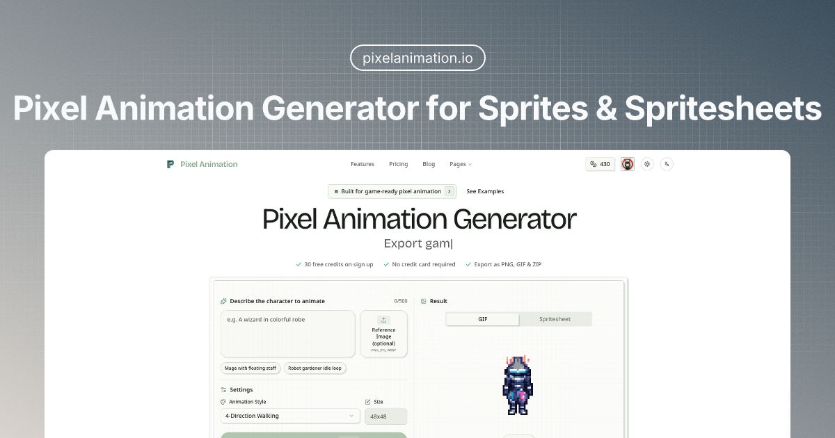 Pixel Animation Generator screenshot