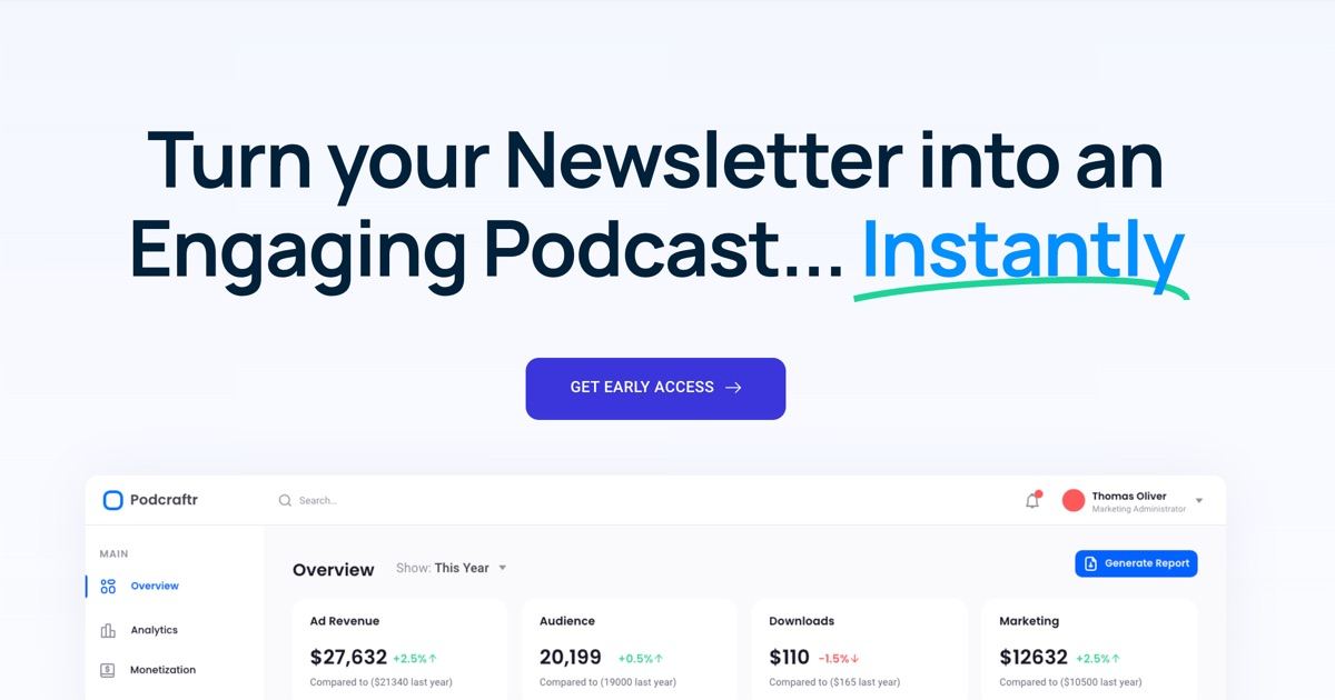 Podcraftr screenshot