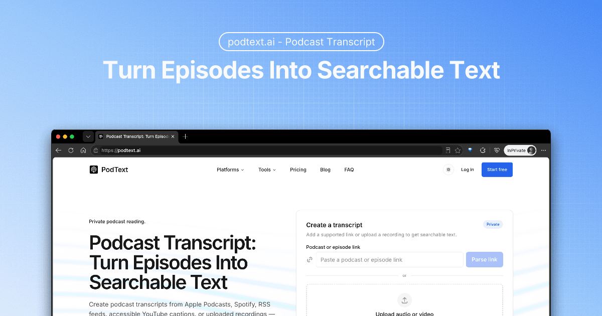 PodText screenshot