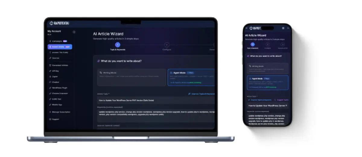 RapidTextAI screenshot