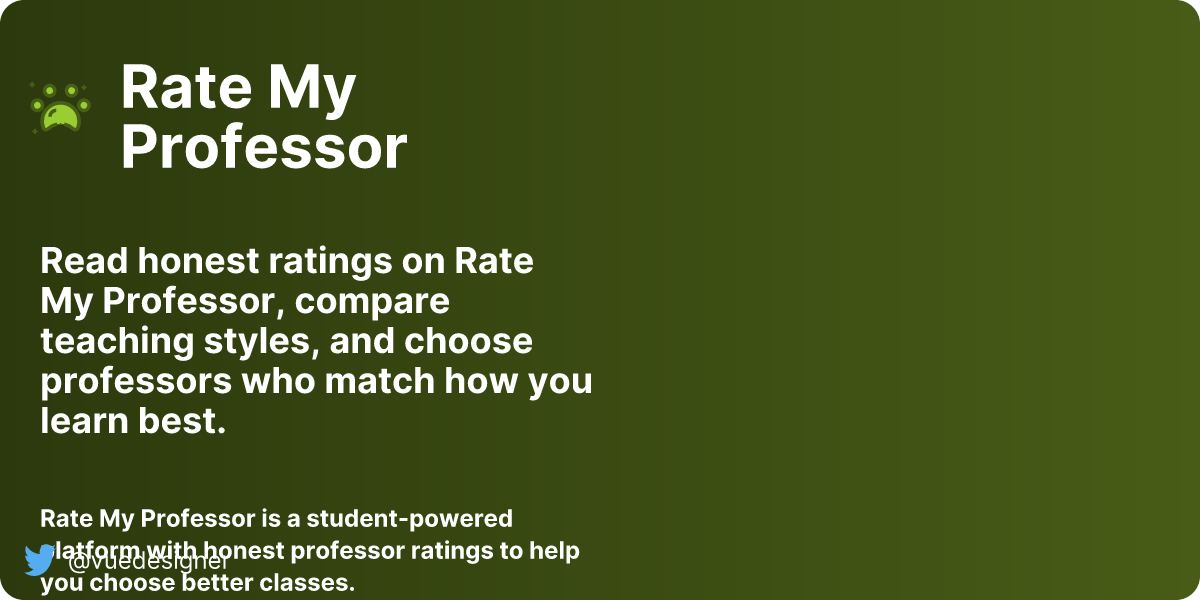 Rate My Professor screenshot