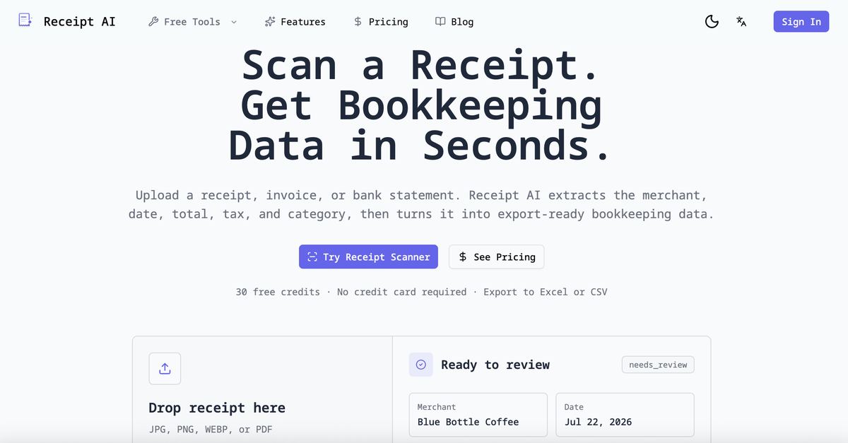 Receipt AI screenshot