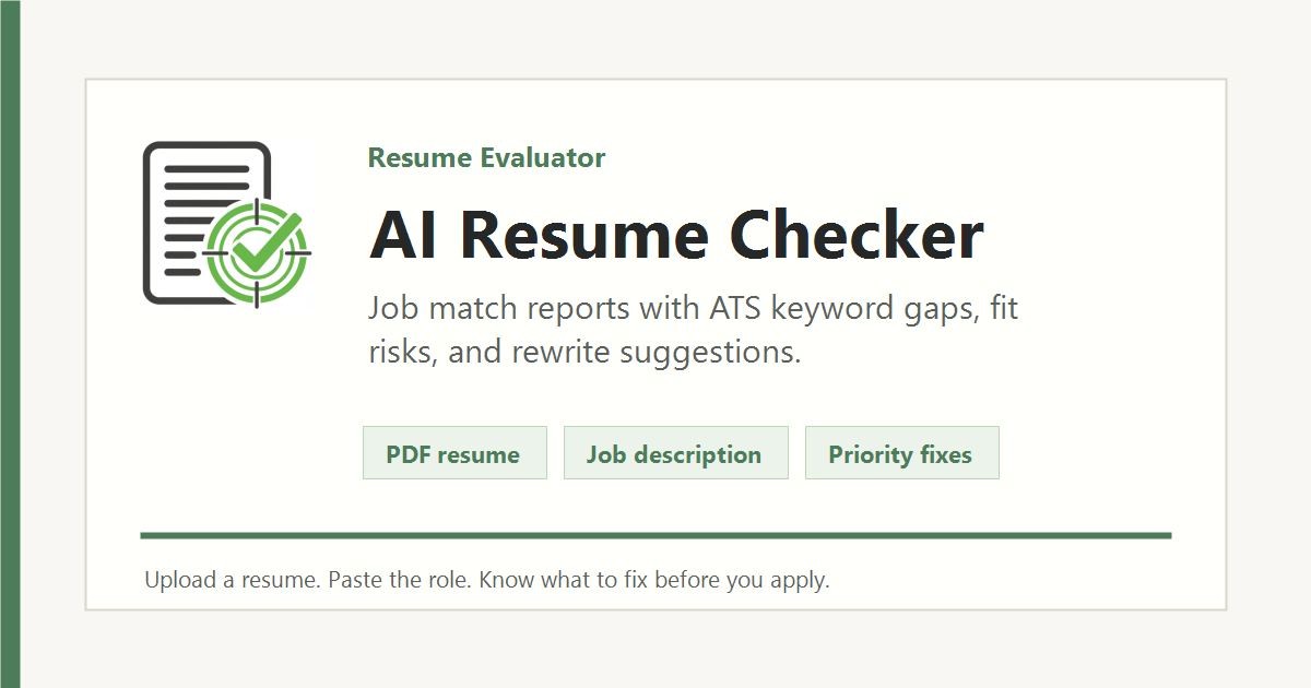 Resume Evaluator screenshot