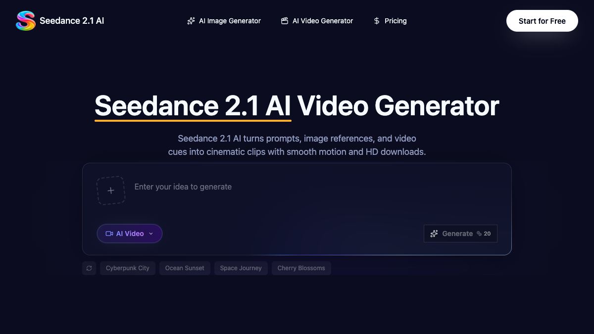 Seedance 2.1 AI screenshot