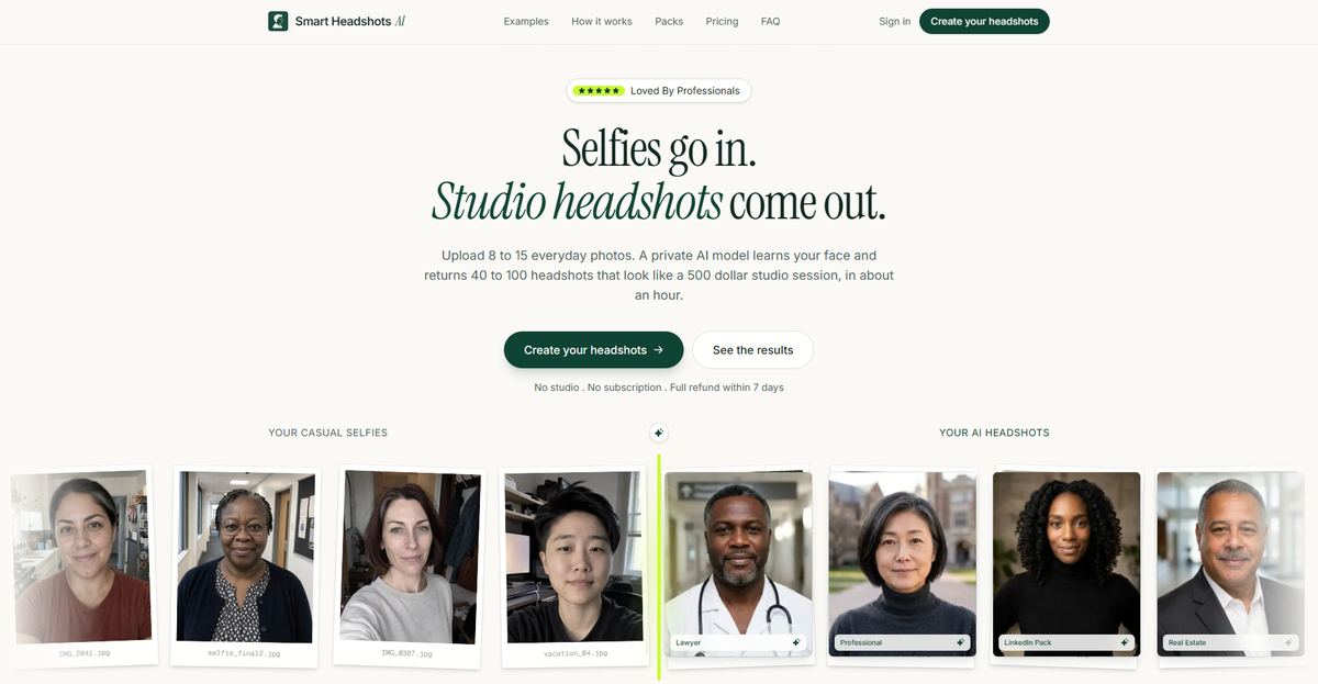 Smart Headshots AI screenshot