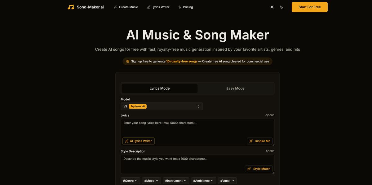 Song Maker AI screenshot
