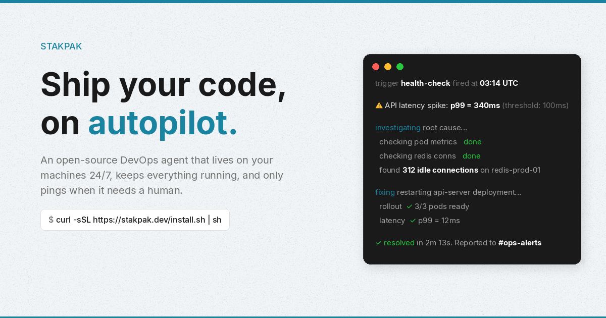 Stakpak screenshot