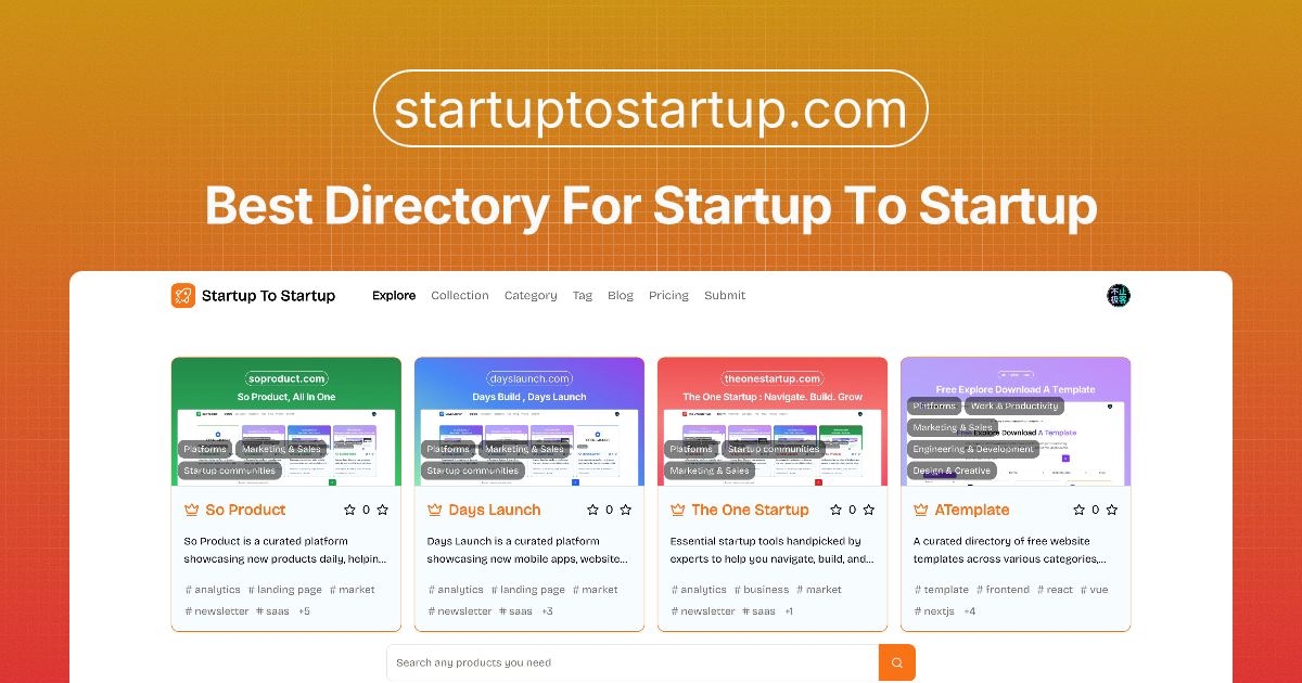 Startup To Startup screenshot