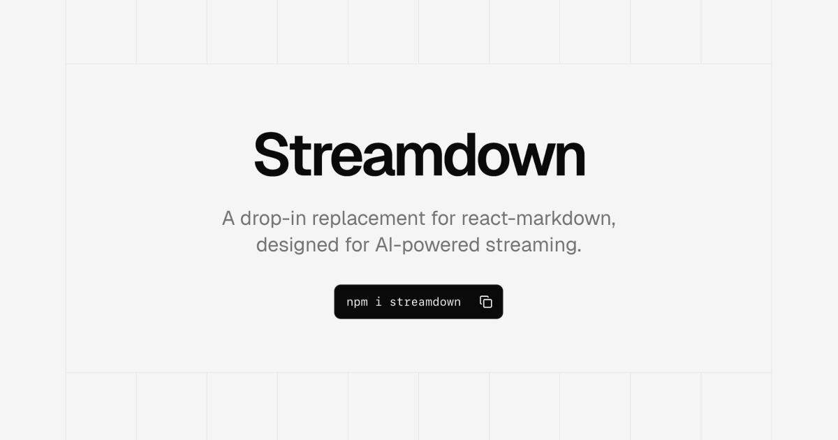 Streamdown screenshot