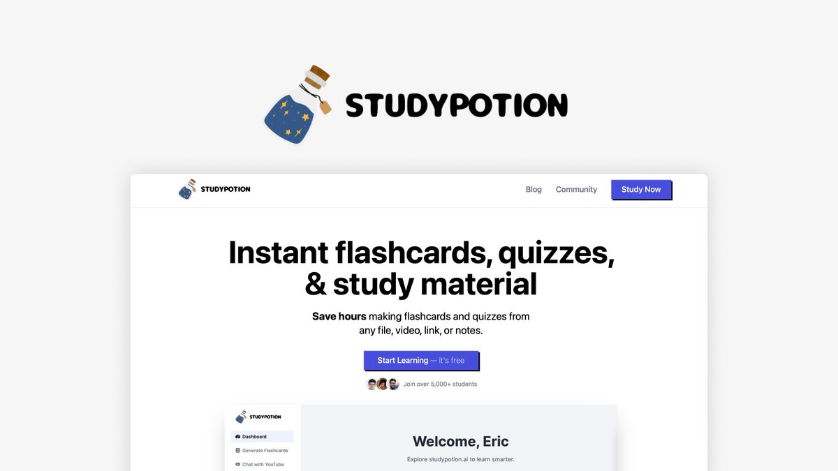 Study Potion AI screenshot