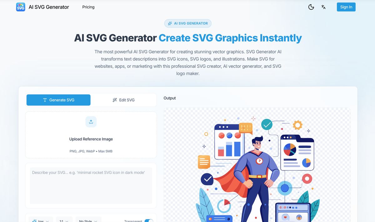 AI SVG Generator screenshot