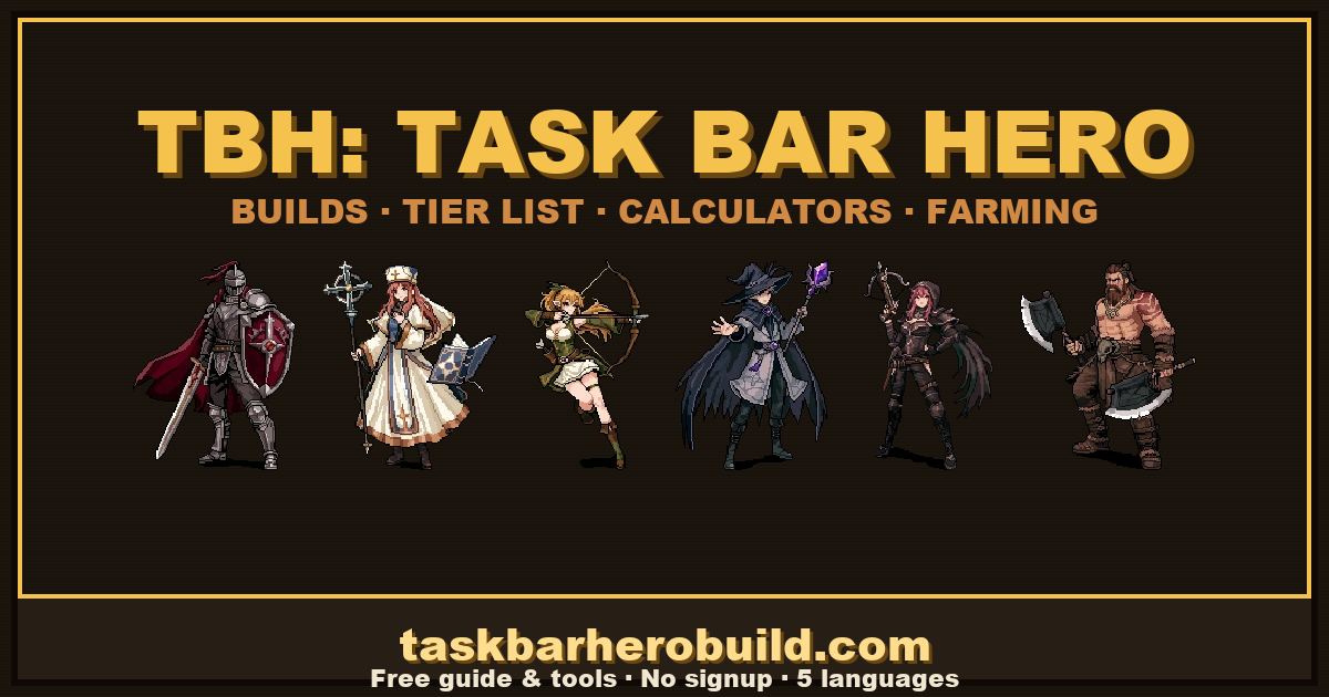 Task Bar Hero Build Planner screenshot