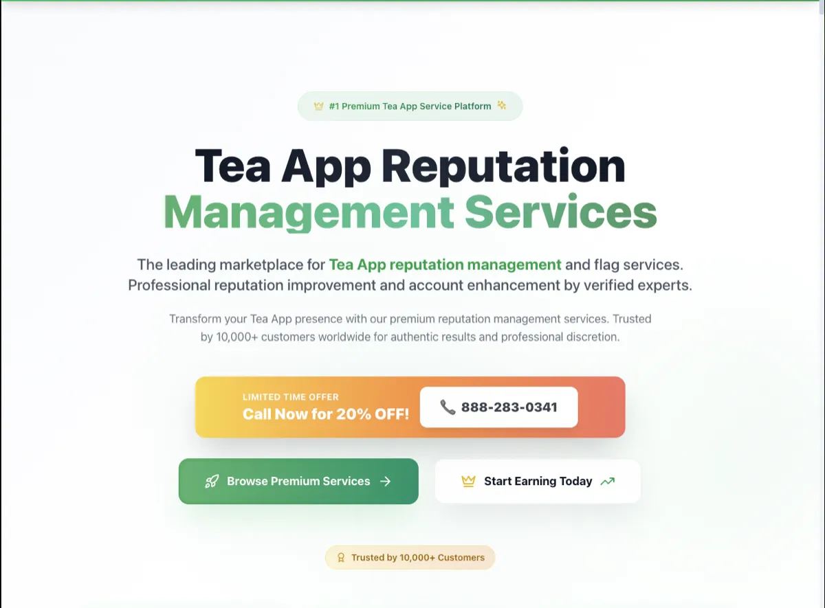 Tea App Green Flags screenshot