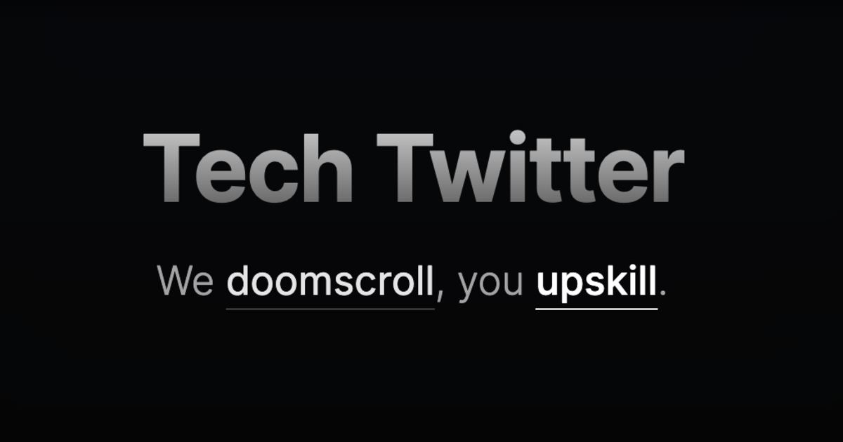 Tech Twitter screenshot