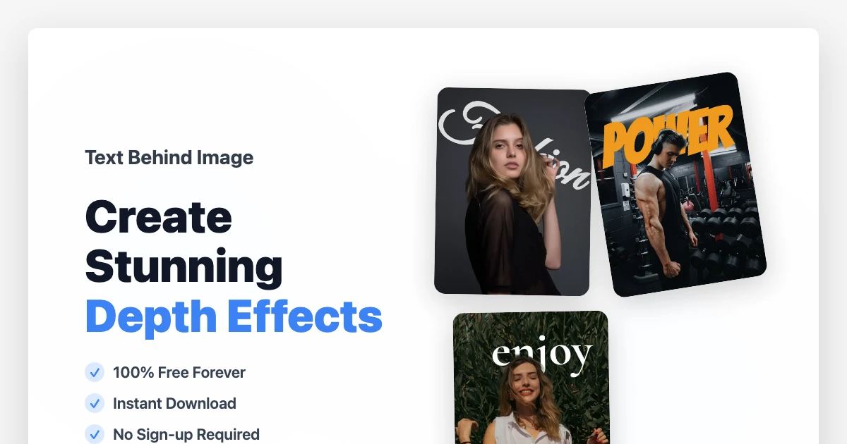 Text Behind Image screenshot
