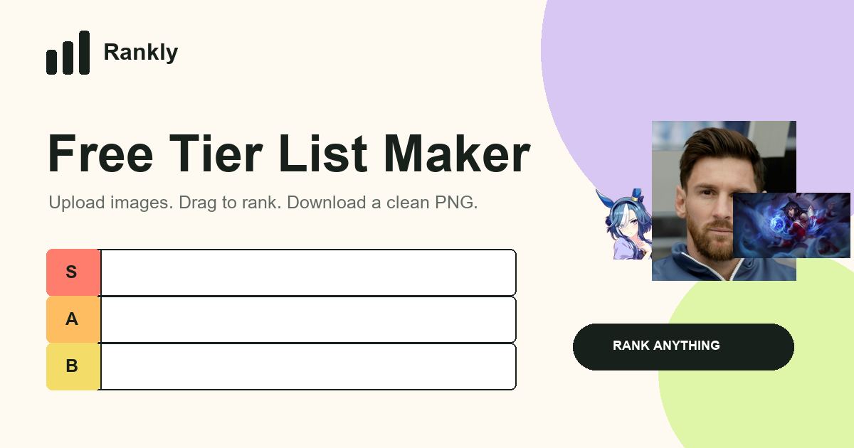Rankly - Tier List Maker screenshot