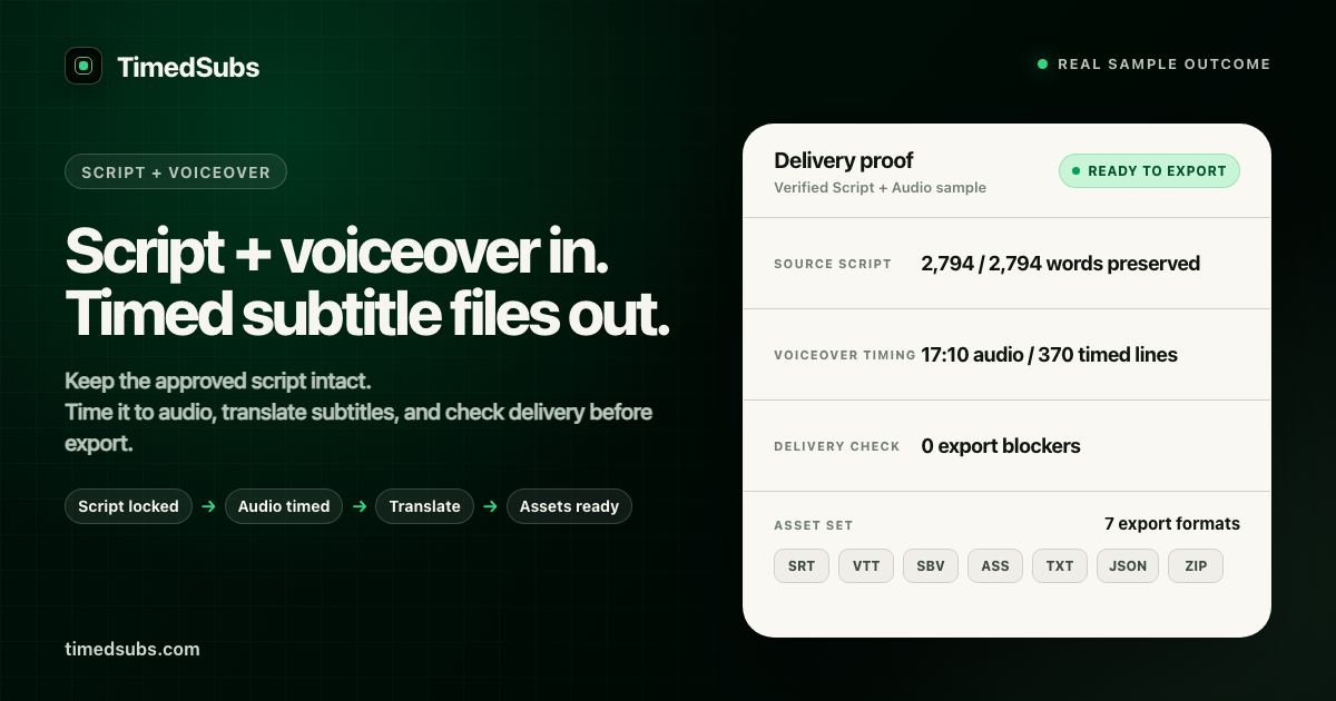 TimedSubs screenshot