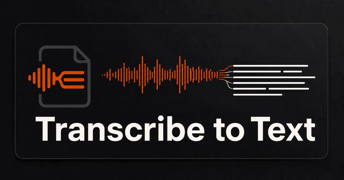 Transcribe to Text screenshot
