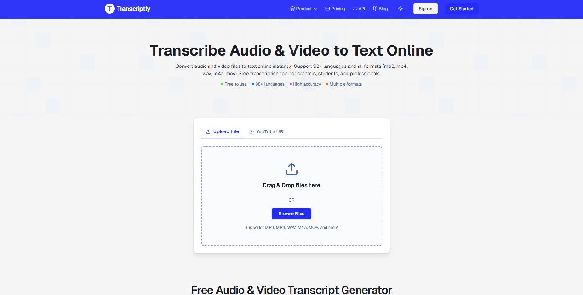 Transcriptly screenshot