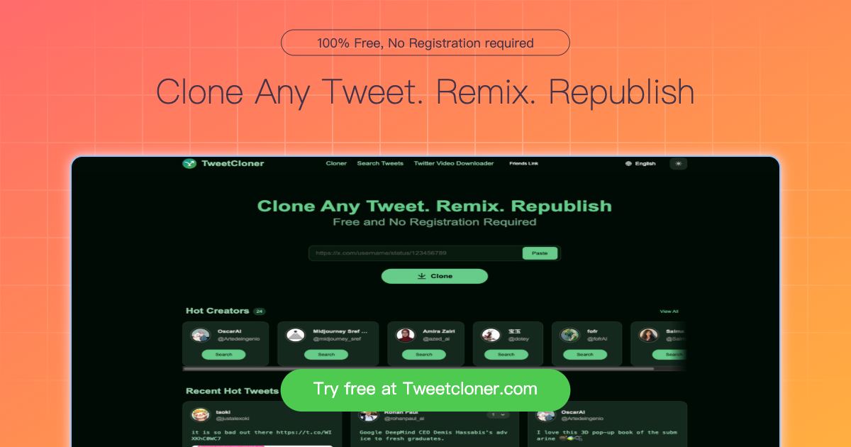 TweetCloner screenshot
