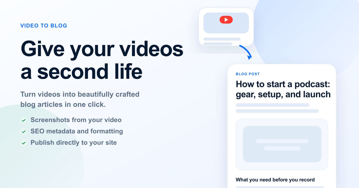 Video To Blog screenshot