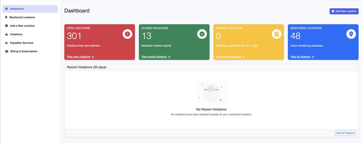 Violation Watch screenshot