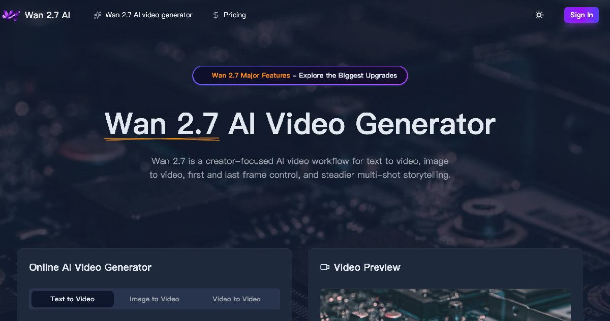 Wan 2.7 AI screenshot