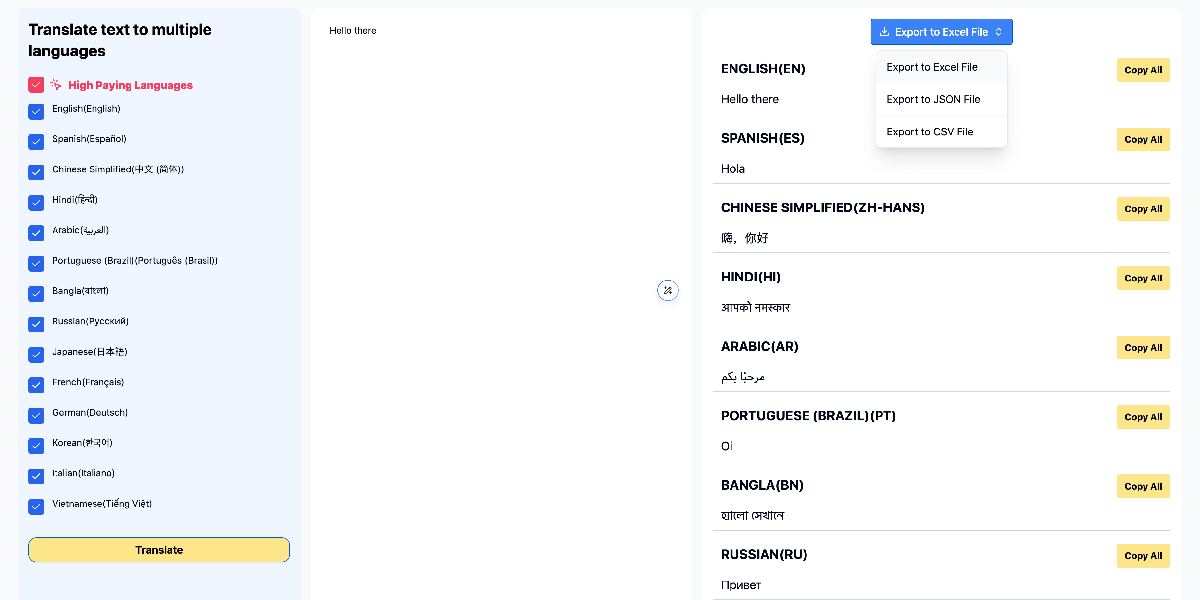 WebBulkTranslator screenshot
