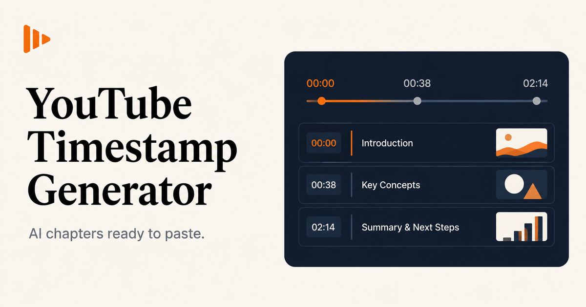 YouTube Timestamp Generator screenshot