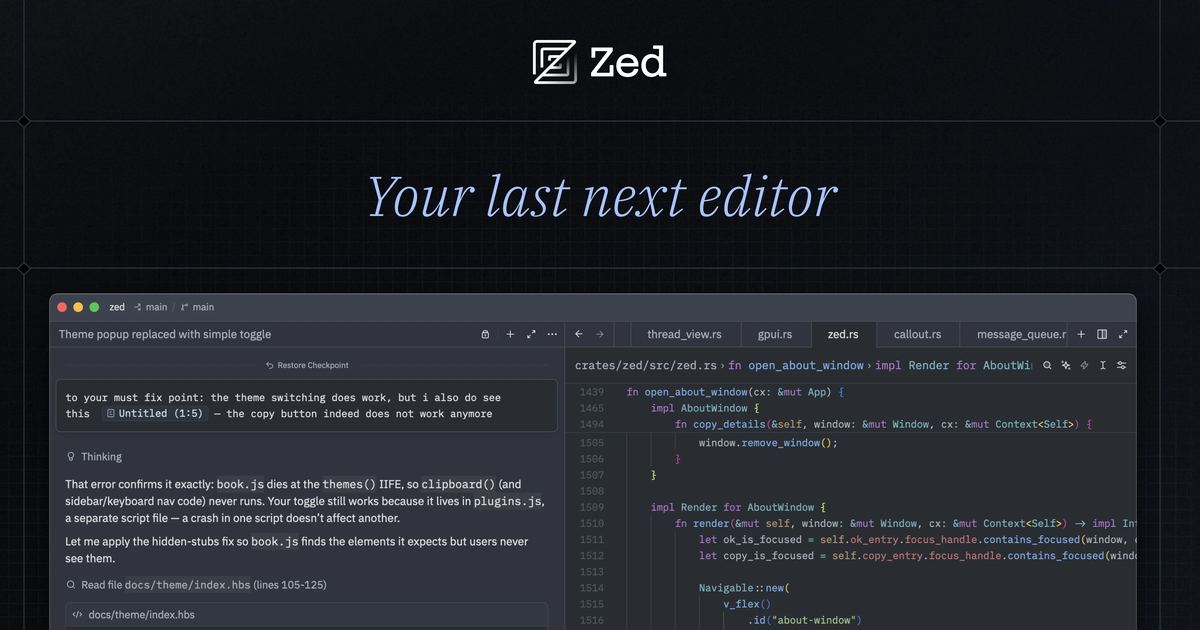 Zed screenshot